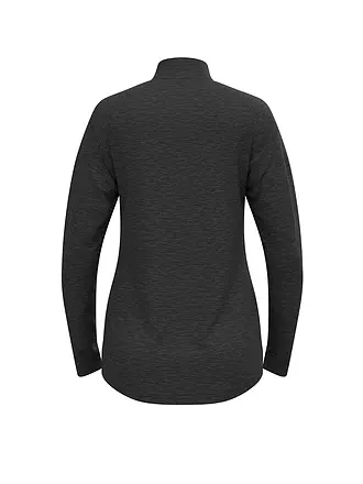 ODLO | Zipshirt intimo da donna Essentials Ceramiwarm | schwarz